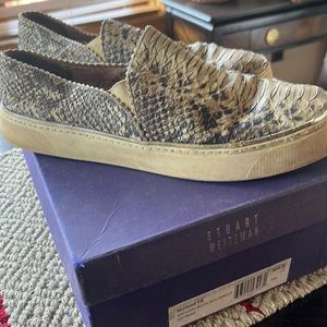 Stuart weitzman, size 9.5, snakeskin sneakers